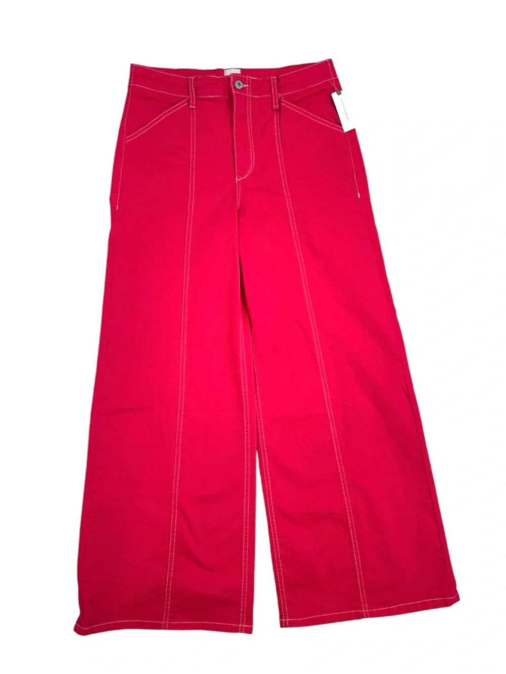 NWT MAEVE The Delaney Clean-Seamed High-Rise Wide-Leg Jeans Rose size 31 - Picture 3 of 11
